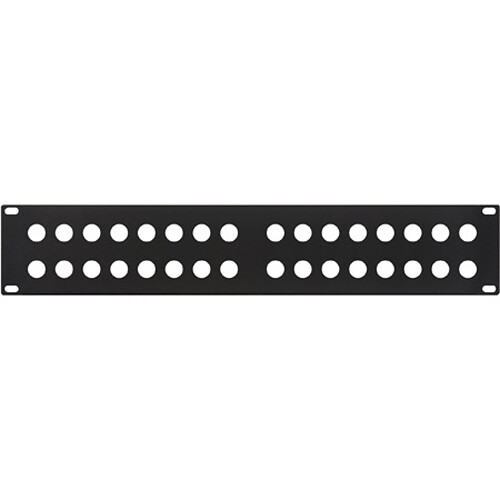 My Custom Shop 32-Hole .060 Flanged BNC Panel (2 RU Black)