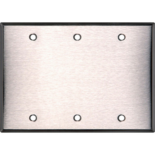 TecNec 3-Gang Blank Wall Plate (Adonized Clear)
