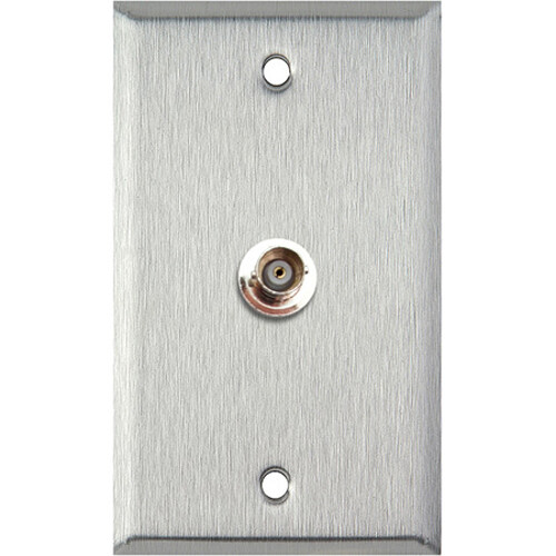 TecNec 1-Gang Wall Plate with 1 BNC Female Connector (Black)
