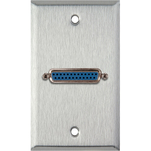 My Custom Shop 25-Pin D-Sub Wall Plate (Black Anodized Aluminum)