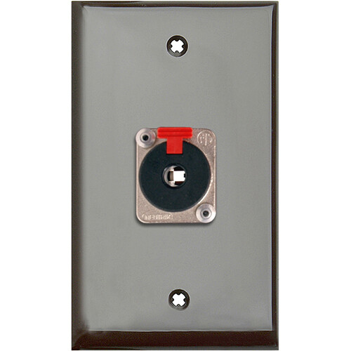 TecNec 1-Gang Wall Plate with Latching 1/4