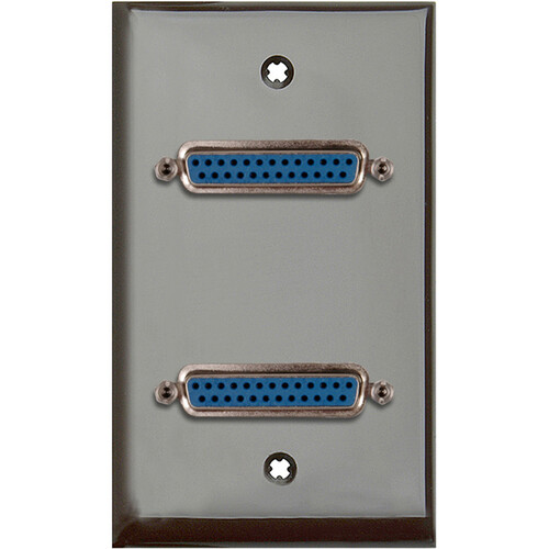My Custom Shop Dual 25-Pin D-Sub Wall Plate (Brown Lexan)
