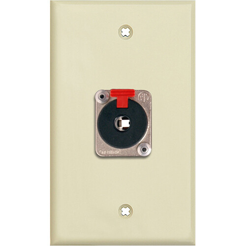 TecNec 1-Gang Wall Plate with Latching 1/4