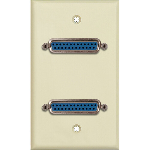 My Custom Shop Dual 25-Pin D-Sub Wall Plate (Ivory Lexan)