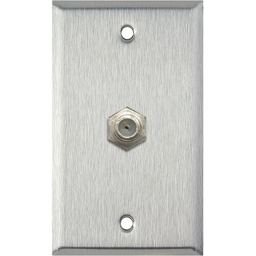 TecNec 1-Gang Wall Plate with RCA Female Connector (White Lexan)