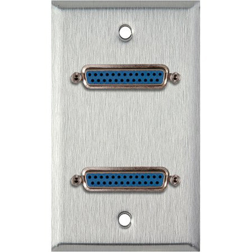 My Custom Shop Dual 25-Pin D-Sub Wall Plate (White Lexan)