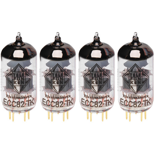 Telefunken ECC82-TK Black Diamond Series Vacuum Tubes with Balanced Triodes (Matched Set of 4)