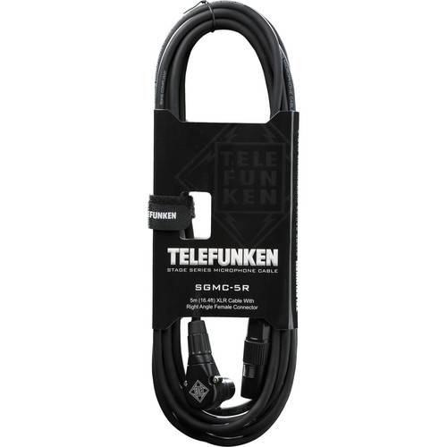 Telefunken SGMC-5R Stage Series Microphone Cable with Right-Angle Female XLR Connector (16.2')
