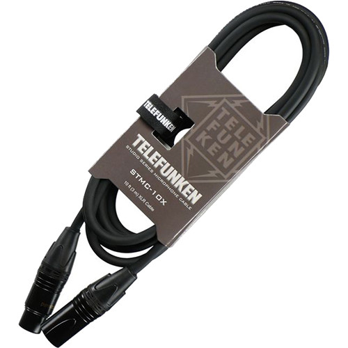 Telefunken STMC-10X Studio Series Microphone Cable with Straight Neutrik XLR Connectors (10')