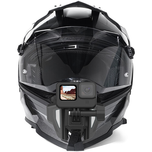 TELESIN Motorcycle Helmet Chin Mount for Action Cameras (2nd Gen Gray)