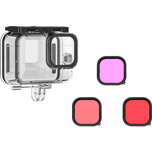 TELESIN Underwater Housing & Lens Filter Kit for GoPro (Purple Red & Magenta)