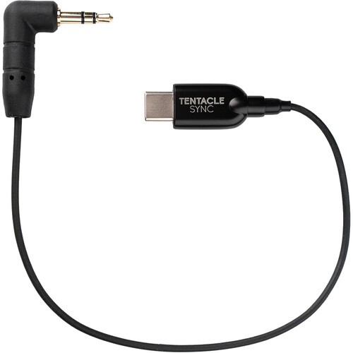 Tentacle Sync Right-Angle 3.5mm TRS to USB-C Timecode Cable (9.8