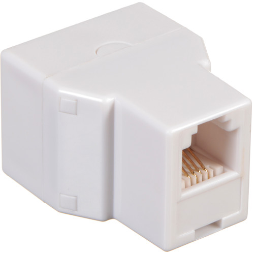 Tera Grand RJ11 6P4C Female to 2 Female Modular T-Adapter (White)