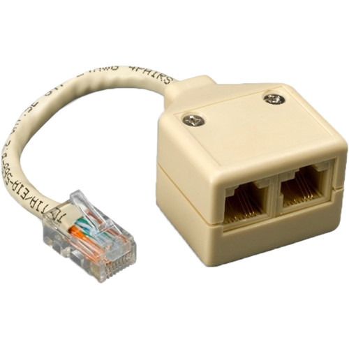 Tera Grand Cat 5e RJ45 Ethernet LAN Male to Dual RJ45 Ethernet LAN Female T-Adapter (6