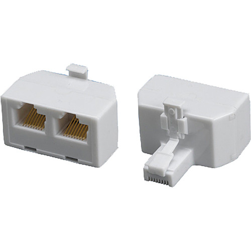 Tera Grand 8P/8C RJ45 Male to 2 RJ45 Female Modular T-Adapter (White)