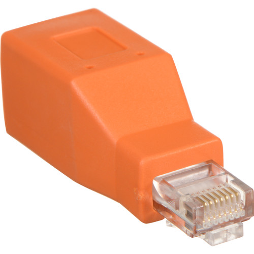 Tera Grand CAT6/CAT5e RJ45 Male to RJ45 Female Crossover Adapter (Orange)