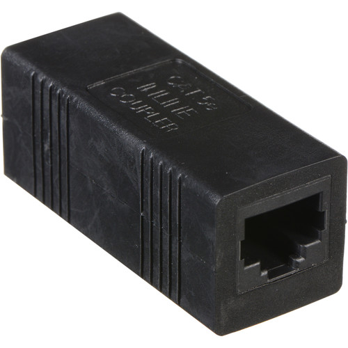 Tera Grand Cat 5e Female to Cat 5e Female Molded Inline Coupler Adapter (Black)