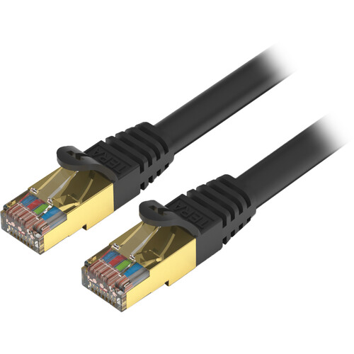 Tera Grand Premium Cat 7 Double-Shielded 10Gb 600 MHz Cable (Black 25')