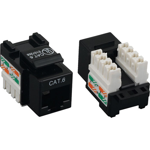 Tera Grand CAT6 Punch-Down Keystone Jack (Black)