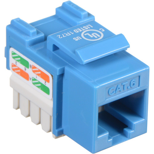 Tera Grand CAT6 Punch-Down Keystone Jack (Blue) KEYJ-CAT6PD-BL