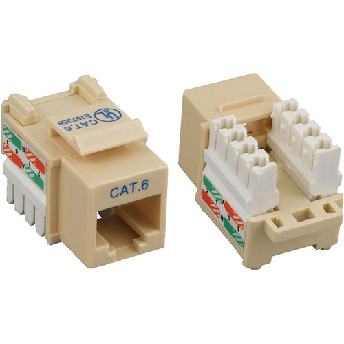 Tera Grand CAT6 Punch-Down Keystone Jack (Ivory)