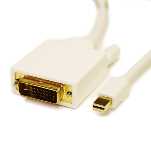 Tera Grand Mini DisplayPort Male to DVI Male Cable (3' White)