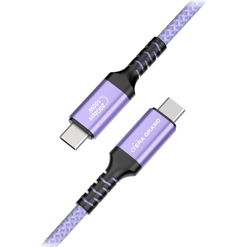 Tera Grand USB-C 3.2 Gen 2x2 Cable (Purple 6')