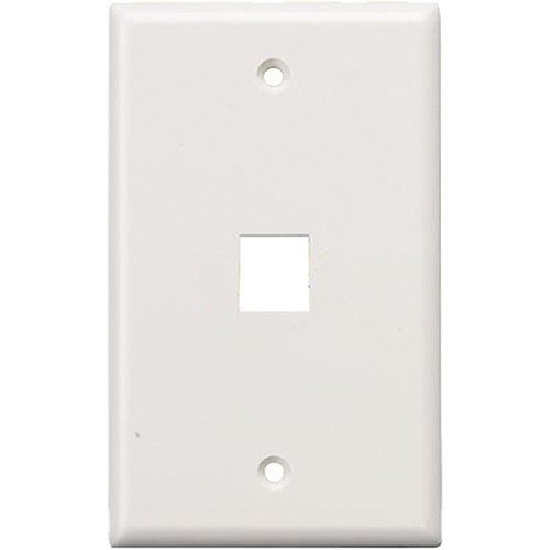 Tera Grand 1-Hole Wall Plate for Keystone Insert (White)