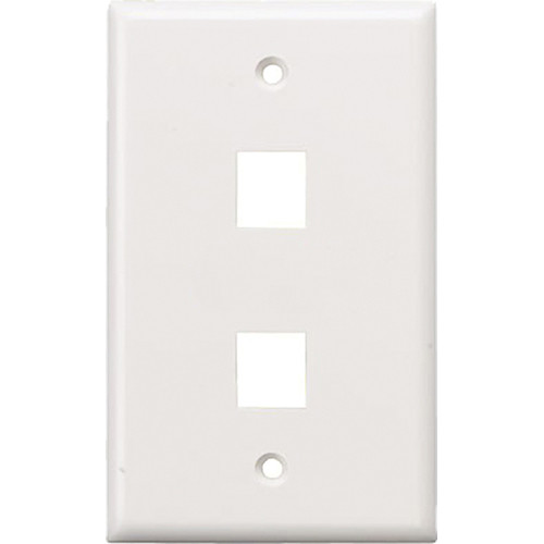 Tera Grand 2-Hole Wall Plate for Keystone Inserts (White)