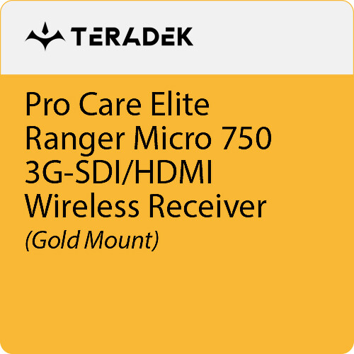 Teradek Pro Care Elite Annual Subscription for Ranger Micro 750 Receiver (Gold Mount)