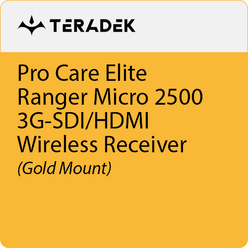 Teradek Pro Care Elite Annual Subscription for Ranger Micro 2500 Receiver (Gold Mount)