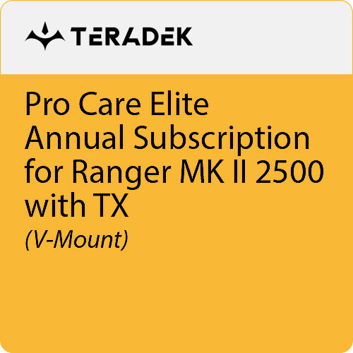 Teradek Pro Care Elite Annual Subscription for Ranger MK II 2500 Receiver (V-Mount)