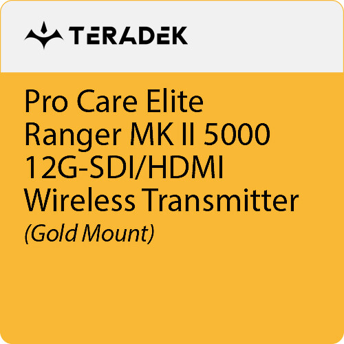 Teradek Pro Care Elite Annual Subscription for Ranger MK II 5000 Transmitter (Gold Mount)