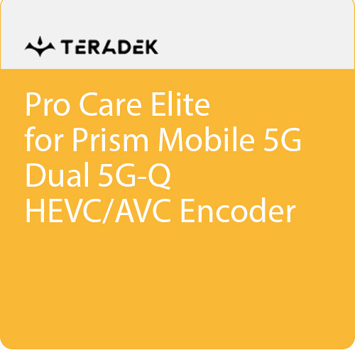 Teradek Pro Care Elite Annual Subscription for Prism Mobile 5G Dual 5G-Q HEVC/AVC Encoder (No Mount)