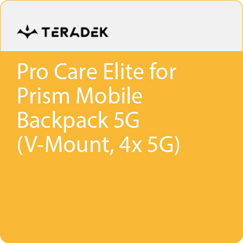 Teradek Pro Care Elite Annual Subscription for Prism Mobile Backpack 5G with 4 x 5G Modems (V-Mount)