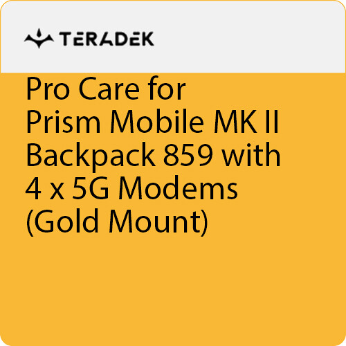 Teradek Pro Care for Prism Mobile Backpack Mk II 4G with 4 x 5G Modems (Gold Mount)
