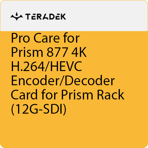 Teradek Pro Care for Prism 877 4K Encoder/Decoder Card (12G-SDI)