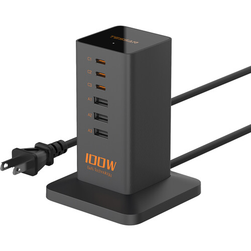 Tessan 6-in-1 100W USB Charging Station