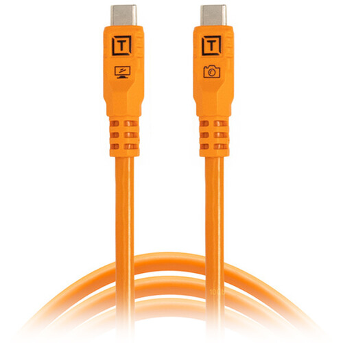 Tether Tools TetherPro Optima USB-C Cable (10' High-Visibility Orange)