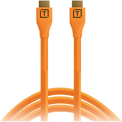 Tether Tools TetherPro HDMI Cable with Ethernet (Orange 15')