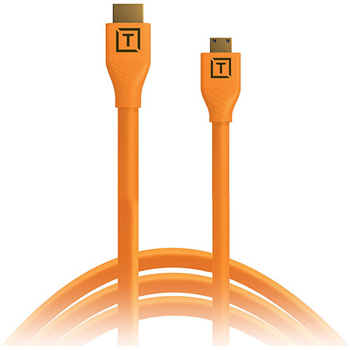 Tether Tools TetherPro Mini-HDMI to HDMI Cable with Ethernet (Orange 15')