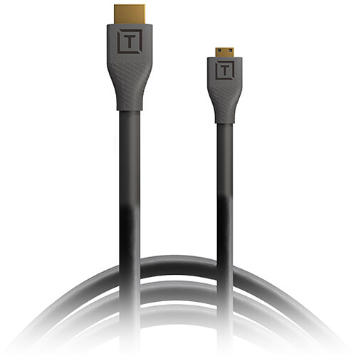 Tether Tools TetherPro Micro-HDMI to HDMI Cable with Ethernet (Black 1')