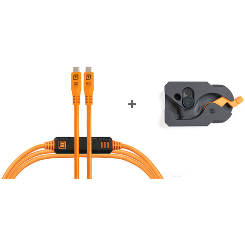 Tether Tools LeverLock & Optima Cable Kit (15' High-Visibility Orange)