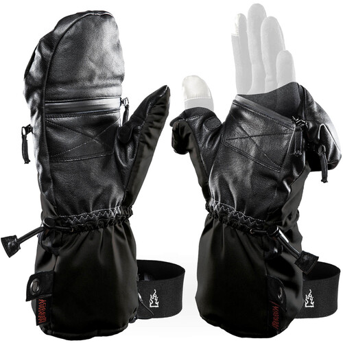 The Heat Company Shell Mittens (Size 8-9 Black)