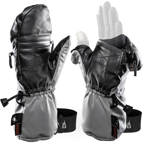 The Heat Company Shell Mittens (Size 8-9 Gray)