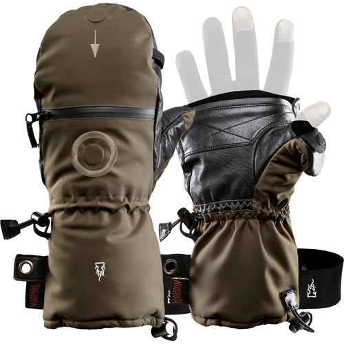 The Heat Company SHELL Mittens (Size 7 Tarmac Green)