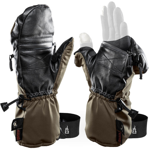 The Heat Company Shell Mittens (Size 6-7 Tarmac Green)