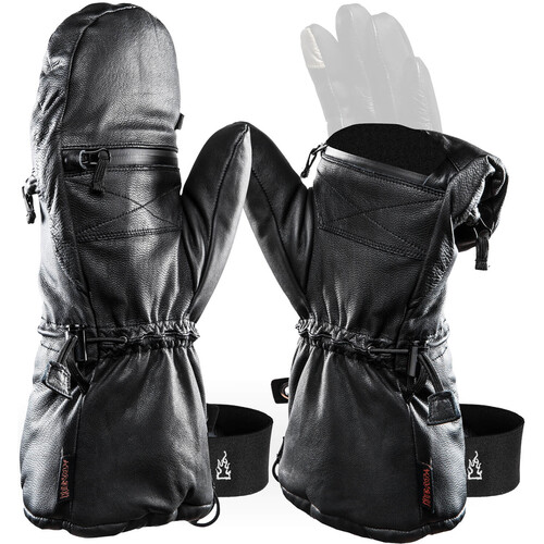 The Heat Company Shell Full-Leather Pro Mittens (Size 10-11)