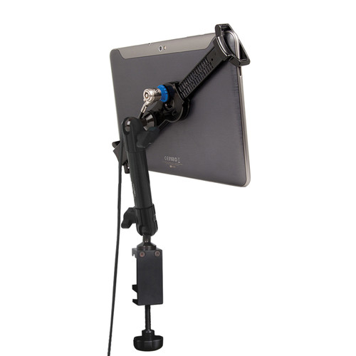 The Joy Factory LockDown Universal C-Clamp Carbon Fiber Mount with Key Lock for 7-10.1