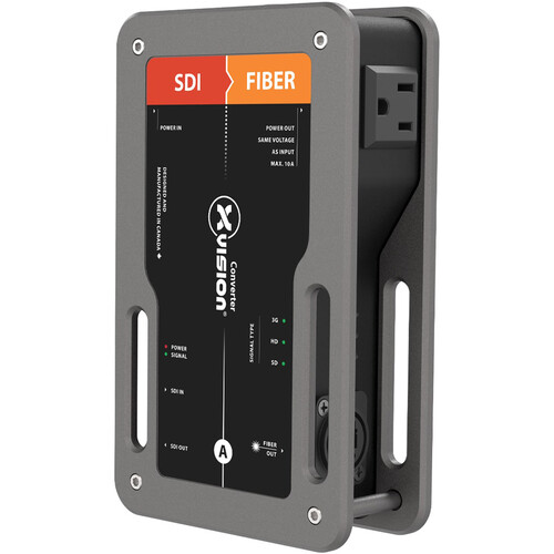 Theatrixx Technologies 3G-SDI to Fiber xVision Converter with PowerCON In/Edison Loop-Thru (Multimode OpticalCON DUO)